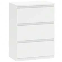 Chest Of Drawers With 3 Drawers, Modern Storage Furniture For The Bedroom, White Color. - 白色 - 查看 8