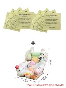 2/3 Pcs Transparent Plush Doll Storage Bean Bag Chair Cover - Waterproof Easy To Clean PVC Plush Doll Storage Bag With Zipper, Transparent Storage Bag And Comfortable Seat, Large Plush Doll Support Chair - Transparent - View 18