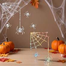Shiny Spider Web Stickers - Fun Home Decor Decals, Durable And Removable, Suitable For Bedroom Windows, Makeup Mirrors, Full-Length Mirrors, Laptops, Doors & Windows Decoration - Sticker - View 8