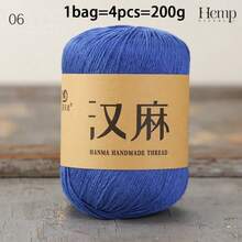 CHARM ELVES 4pcs Short Sleeve Linen Woven Handmade DIY Material Kit, Summer Yarn Crochet Scarf Thread Shawl Sweater Yarn DIY Crochet Scarf Sweater Shawl Short Sleeve - 200g/4pcs - View 6