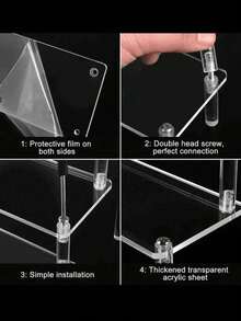 1pc Clear Acrylic Perfume Organizer Display Stand, Oval Riser Shelf For Fragrance Bottles, Makeup, Essential Oils, Collectibles, Countertop Cosmetic Storage Rack - View 2