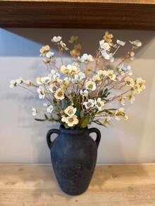 12/6pcs Silk Long Stem Artificial Flowers, Indoor Faux Flowers (White, Champagne), Suitable For Room Decor, Home Decor, Wedding Decor, Outdoor Decor, DIY, Halloween, Christmas, Thanksgiving, Autumn Decor, Birthday Party, Garden Decor, Mother's Day, Valentine's Day - Multicolor - View 9