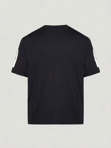 Adidas 男士 TR-ES TEE 3S M 短袖針織無領T恤 TKU8726 - 黑色 - 查看 3