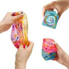 1/3pcs New Vortex Painted Ice Cube Squeeze Toy, Extra Large Transparent TPR Soft Rubber Slow Rebound Stress Relief Sensory Toy For Kids, Teens And Adults, Anxiety Relief, Perfect Birthday And Christmas Gift - Multicolor - View 11