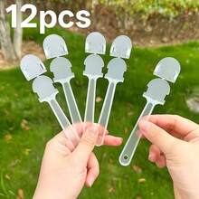 20pcs/12pcs Blank Transparent Plastic Fan Handle Set, Universal Round Handmade Fan Accessories, DIY Craft Graffiti Design Tool, No Battery Required, Suitable For Holiday Party Summer Outdoor Projects, Adult Fan Accessories - Transparent Plastic Fan Handle - View 10