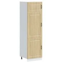 vidaXL Spülenunterschrank Kalmar Helle Eiche Khaki 80x46x81,5 cm Holzwerkstoff, Küchenunterschrank, Unterschrank für Küche, Küchenzeile, Küchenschrank - hellbraunes Khaki - Übersicht 14