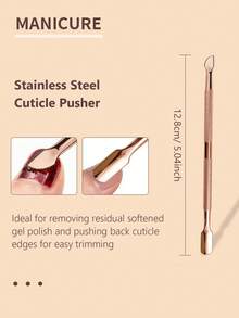 ART LALIC 2-In-1 Stainless Steel Nail Cuticle Pusher Dead Skin Remover, Foot And Hand Manicure Nail Care Cleaning Tool - Multicolor - View 4