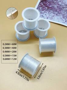 Transparent Non-Elastic Nylon Monofilament Beading Thread, 0.2mm-0.6mm 5 Sizes Available, Invisible And Durable, Suitable For Handmade Beaded Jewelry, Bohemian Hanging Decorations, Embroidery Pendants, Dream Catchers, Various Artistic Crafts - Fishing Line - View 3