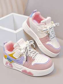 1 Pasang Sepatu Skateboard Olahraga Anak Kasual Modis untuk Semua Musim - Baby Pink - View 11