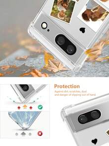 1 pieza Funda de teléfono personalizable con foto y nombre, estilo verano/Y2K/familia/amigos/parejas aniversario, funda de teléfono transparente anti-caída de cuatro esquinas, compatible con Pixel 11/11 Pro/11 Pro XL/10a/10 Pro/9 Pro/9a/8a/8/8 Pro/7/6 Series, funda de teléfono de verano | Funda de teléfono de alta calidad | Regalo para mujeres - transparente - Ver 8