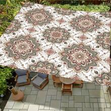 1pc Mandala Geometric Print Square Sun Shade Sail, Suitable For Yard, Pool, Villa Courtyard, Outdoor Leisure Area, Outdoor Sun Shade Sail, Beach Umbrella, Outdoor Sun Shade Cloth, Beach Canopy, Beach Tent, Patio Sun Shade, Outdoor Gazebo, Gazebo - Bohemia C - View 43
