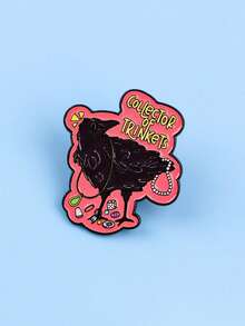 COLLECTOR TRINKETS Enamel Pin Black Crow Brooch Lapel Pins Badge On Backpack Clothing Accessories Punk Jewelry Friends Gifts - Multicolor - View 5