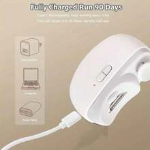 2合1可充電電動指甲剪與拋光器-USB充電,具備防夾手、指甲拋光、照明與磨甲功能的智能電動指甲剪,全家安心使用,完美的節日禮物 - 多色 - 查看 9
