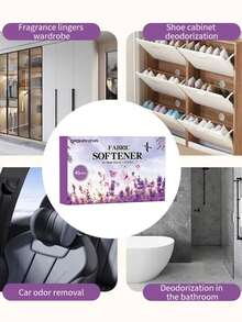 1 Box 40pcs Natural Dryer Sheets Large Capacity, Plant-Based Lavender Fabric Softener Sheets, Soften Clothes And Eliminate Static, Deodorizing Aromatherapy Laundry Sheets, Anti-Static Fragrance Sheets, Lavender Scent - Lavender Fabric Softener - View 3