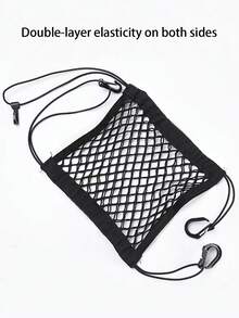 1 Buah Tas Penyimpanan Jaring Celah Kursi Mobil, Kantong Organizer Jaring Elastis, Tas Penyimpanan Kursi Mobil - A - View 14