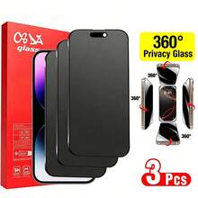 3 Compatible With IPhone 17 17promax 17pro 13 13MIMI 13pro 13promax 14pro 14 14plus 15plus 16promax 11 12, Scratch Resistant, Waterproof, Anti Peeping Glass Screen Protector, Privacy Protection, Phone Lanyard, Screen Protector Compatible With IPhone 17 Pro, Screen Protector Compatible With IPhone 11, Screen Protectors, [International Version Instead Of Local Version] - Multicolor - View 2
