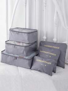 6pcs/1pc Travel Storage Bag Set, Includes: Makeup Bag, Toiletry Bag, Multi-Function Storage Bag, Luggage Bag, Travel Toiletry Bag, Summer Waterproof Toiletry Bag, Shoe Bag, Clothing Storage Bag, Multi-Function Storage Box, Foldable - Multicolor - View 4