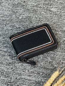 KAIDUCH Stilvoller Kartenhalter für Damen, Business Büro Multifunktions tragbare Vorder-Taschen-Geldbörse Münzbeutel minimalistisches Kartenetui für Damen, Herren Geldbörse - Schwarz - Übersicht 3
