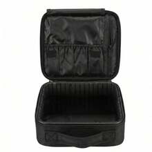 Large Capacity Professional Makeup Case, Can Be Hung On Luggage, Multifunctional One Shoulder/Backpack Style Makeup Artist Cosmetic Storage Box, Beauty And Nail Care Storage Box - Black - View 7