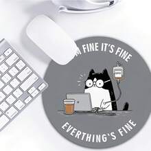 1 Piece Of Fun And Cute Mouse Pad, Circular Mouse Pad For Office Desk, Small Mini Travel Mouse Pad With Anti Slip Rubber Base, Laptop Office Rubber Mouse Pad Suitable For Girls And Boys, Suitable For Office, Home, Study And Gaming, 20 * 20 * 0.2cm - View 14