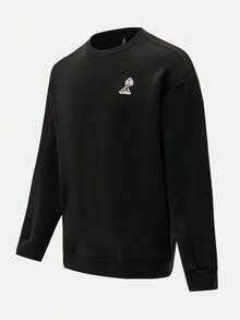 Adidas 男士 M COFFEE SWEAT 針織運動衫-Less Sweatshirt JZ5068 - 黑色 - 查看 1
