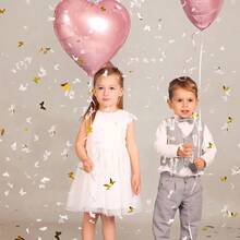 6pzs Cañones Confeti Diseño Mariposas Doradas Blancas, Confeti Para Fiestas De Boda, Eventos, Celebraciones De Cumpleaños - 1 - Ver 4