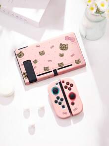 1件極簡粉色波點豹紋蝴蝶結設計保護殼，相容於Switch 2nd Gen (2025)，適用於Switch NS/Switch OLED/Lite，適合Switch 2遊戲主機配件，收納袋，Switch保護殼，送給Switch玩家的浪漫禮物 - 彩色 - 查看 13