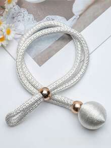 3/1pc Creative Adjustable Curtain Tieback Rope, No Drill Easy Install Curtain Buckle Rings, Minimalist Window Drape Strap Accessory, Reusable Decorative Holdback. - Multicolor - View 13