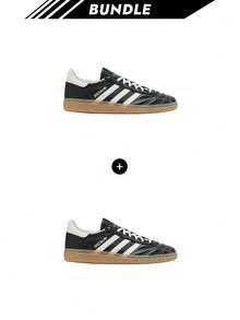 Adidas [Bundle] Ultimashow 2.0 Handball Spezial Damen-Sneaker Core schwarz/White/Silver Metallic JR3723 X 2 - Core Black x 2 - Übersicht 1