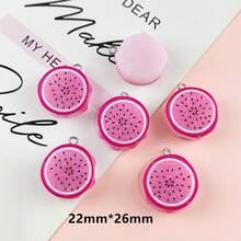 5pcs Resin Colorful Faux Sliced Watermelon Strawberry Pineapple Orange Fruit Pendants DIY Handmade Jewelry Accessories - Multicolor - View 18