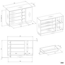 Modern Minimalist 5-Drawer Chest / Storage Cabinet / Drawer Unit / Organizer / Sideboard, Light Gray Matte Finish, Suitable For Bedroom, Living Room, Entryway, Dining Room, Study - Lockers - View 6