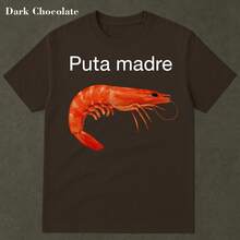 T-shirt drôle avec le meme "Puta Madre Shrimp", T-shirt crevette, Crevette, T-shirt crevette, T-shirt agressif, T-shirt ironique, T-shirt meme viral, T-shirt meme "Unhinged" - Noir - Voir 5