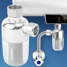 [316 Stainless Steel Water Heater Pre-Filter]Home Appliance Protection Anti-Scaling Tool! 316 Steel + Refined Copper Heat Resistant Anti-Rust, Micron Filtration Removes Impurities + Anti-Scaling Anti-Clogging, Transparent Chamber Visible Easy To Rinse No Replacement Core, Compatible With Most Water Heater Inlet Pipes, Extends Appliance Life - one-size - View 2