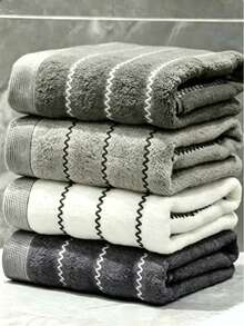 1/3/6/8pcs Towels, Multiple Colors, Minimalist Floral Pattern, Rectangular 13.38*29.52 Inches, Unisex, Suitable For Couples And Adults, Face Washing, Hand Wiping, Home Use, Quick Drying, Soft And Non-Fading, Suitable For Bathroom, Hotel, Gym, Travel, Kitchen, Hair Salon, Beauty Salon - Mixed color outfit - View 1