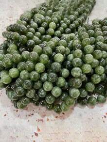 1 String Natural Green Jasper Agate Beads Stone Round Accessories Beads For Girls Jewelry Making Diy Lovers Bracelet 6 8 10mm - Multicolor - View 7