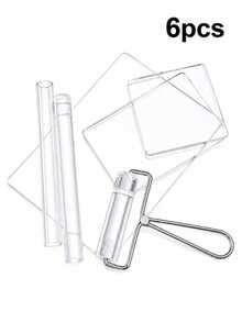 Clear Tack Tool Set, Tack Roller Tool For Jewelry Making, DIY Jewelry Making Tools, Transparent Polymer Tool Thickness Ruler, Multifunctional Tool Set, Simple And Easy To Use - Transparent - View 7