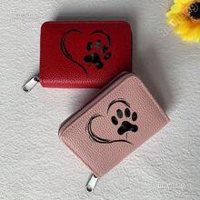 Love Paw Print Card Holder, Lightweight Fashion Wallet, Suitable For Daily Use, Women's Gift Mini Wallet/Purse/Card Holder - Multicolor - View 9