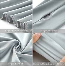 Mangas de brazo ultrafinas de una sola pieza, guantes largos de seda de hielo, transpirables, con protección, cubremanos anti-, cálidas para deportes al aire libre. - Gris - Ver 10