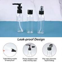 Portable Makeup Set Travel Refillable Bottles Spray Bottles Cosmetic Storage Set With Storage Bag And Labels Women's Holiday Gift Set 13pcs - Black - View 4