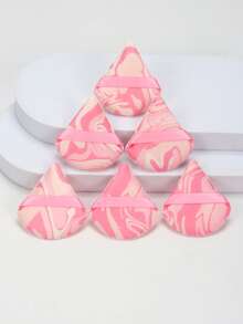 Triangle-Shaped Velvet Powder Puff 5/10/20/30/50/100pcs,Made Of Super-Soft Velvet, Designed For Contouring, Eye, And Corner, Suitable For All Skin Types. - Multicolor - View 4