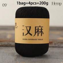 CHARM ELVES 4pcs Short Sleeve Linen Woven Handmade DIY Material Kit, Summer Yarn Crochet Scarf Thread Shawl Sweater Yarn DIY Crochet Scarf Sweater Shawl Short Sleeve - 200g/4pcs - View 14