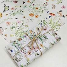 10入彩色蝴蝶與野花圖案紙巾，50*35cm禮品包裝紙，適用於婚禮、派對、新娘婚前派對、嬰兒洗禮、性別揭曉派對、生日禮物包裝、花束包裝、禮品袋填充物、節日派對禮物裝飾 - 蝴蝶花 - 查看 10