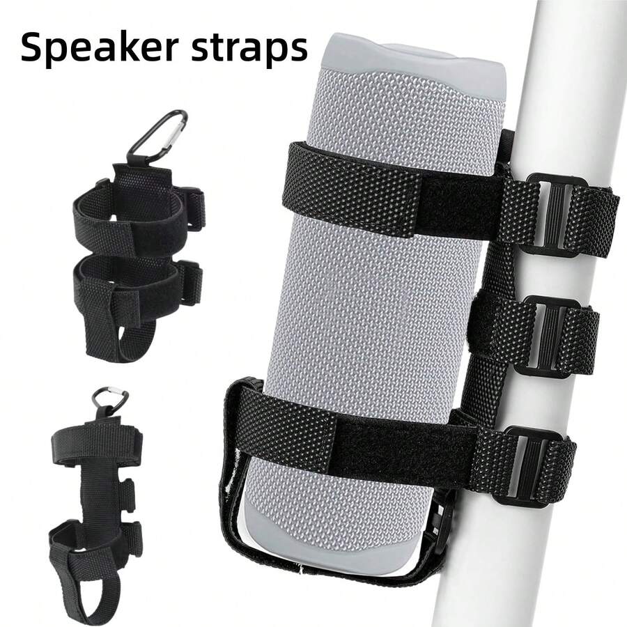 Portable Speaker Mount For Bike/Golf Cart/Boat Railing, Adjustable Speaker Holder For Most Bluetooth Wireless Speakers