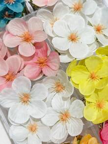 10 piezas de pinzas para el cabello con flores de tela de unicolor tipo macaron, pinza de cocodrilo con agarre firme y antideslizante, para trenzado, peinado semirecogido, decoración, viaje a la playa, uso diario, accesorio para el cabello fresco y femenino - Verde - Ver 3