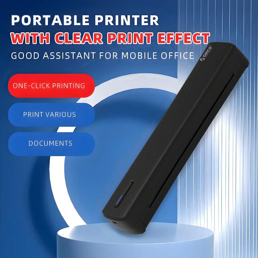 ORICO Printer Portabel A4, Printer Termal Ringan dan Ringkas, Printer Nirkabel untuk Perjalanan, Kendaraan, Kantor dan Sekolah, Kompatibel dengan Ponsel dan Laptop, Ukuran A4, Dapat Mencetak Berbagai Dokumen dan Pola Tato - MultiWarna - View 1
