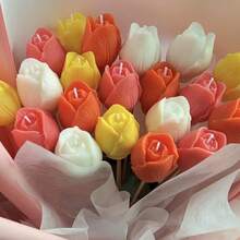 6pcs Tulip Silicone Molds For Candles, Aromatherapy, Plaster, Soap, Home Decor - 6-piece Floral Set - View 5