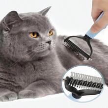 Pet De-Shedding Comb, Universal For Cats And Dogs, Stainless Steel Pet De-Shedding Brush, Efficient De-Shedding Brush, Easily Remove Hair Knots And Tangles, Durable Pet Cleaning Tool, Essential Item For Pet Lovers - Multicolor - View 6