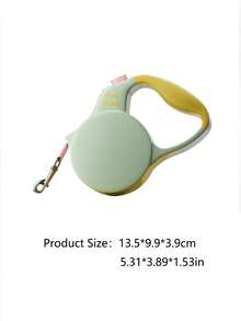 1pc Automatic Retractable Dog Leash, Reflective Anti-Glare Lead For Small To Medium Dogs, Pet Night Walking Leash, Running And Outdoor Training, Retractable Dog Leash For Small To Medium Dogs | Non-Slip Ergonomic Grip Design | 360° Tangle-Free Nylon Strap | One-Hand Brake/Pause/Lock Function, Macaron Color, Pet Supplies - Multicolor - View 8