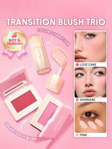 SHEGLAM [3Pcs] Transition Blush Bundle Set Brand Beauty Cosmetic Makeup For Women And Girls - Love Cake+Wannabe+Pink - View 10