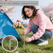 5pcs/10pcs/20pcs Tent Stakes With Excellent Strength And Durability, Able To Withstand Various Weather Conditions And Rugged Terrain, Suitable For Camping, Hiking, Travel, Beach And Outdoor Activities - Multicolor - View 5